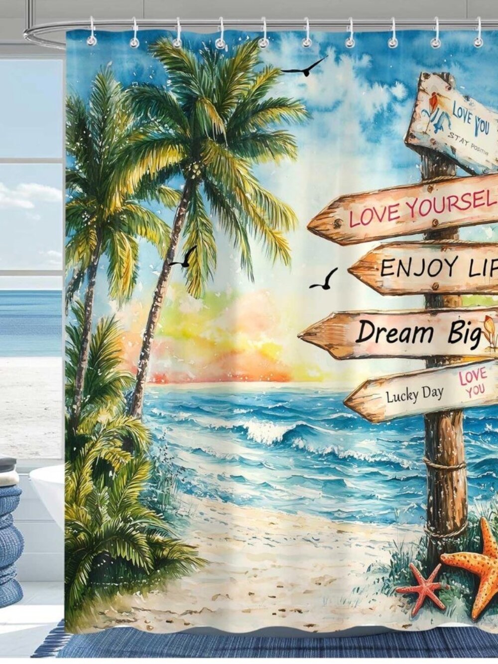 ($5 SALE) Tropical Paradise Shower Curtain